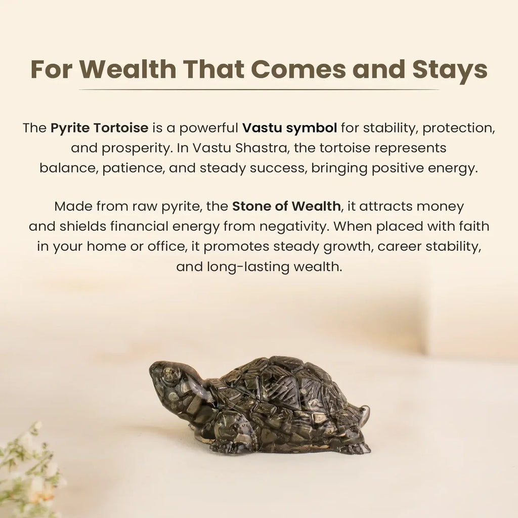 Shaktipeeth Vastu Pyrite Tortoise (Kachhua) - Prosperity & Protection