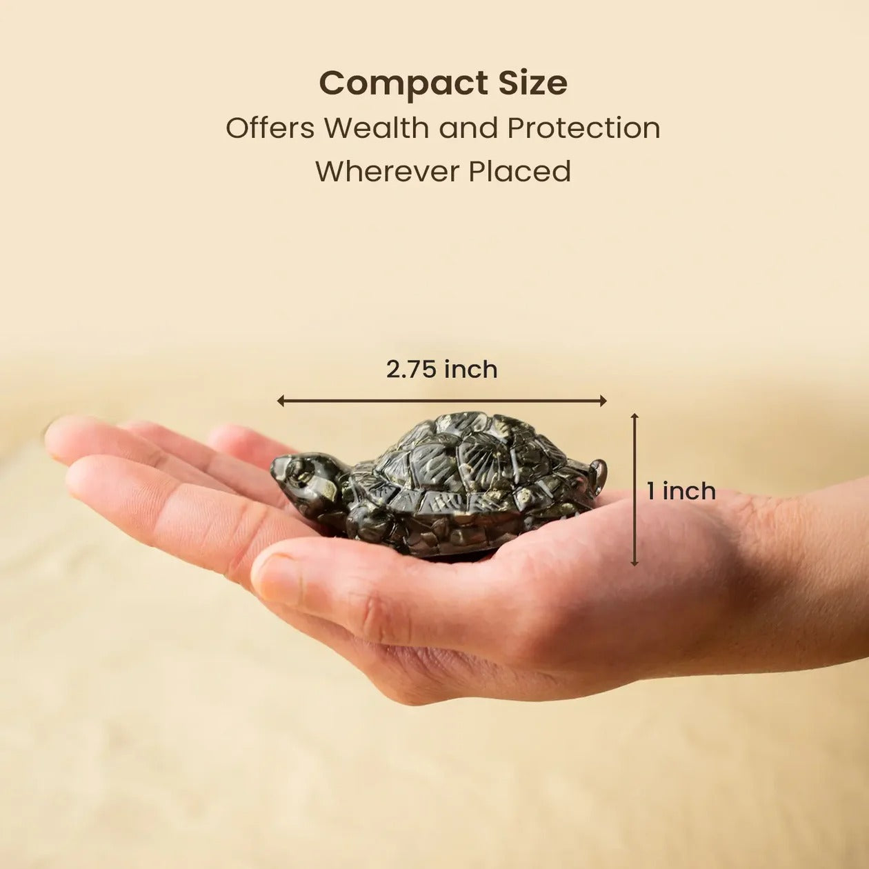 Shaktipeeth Vastu Pyrite Tortoise (Kachhua) - Prosperity & Protection